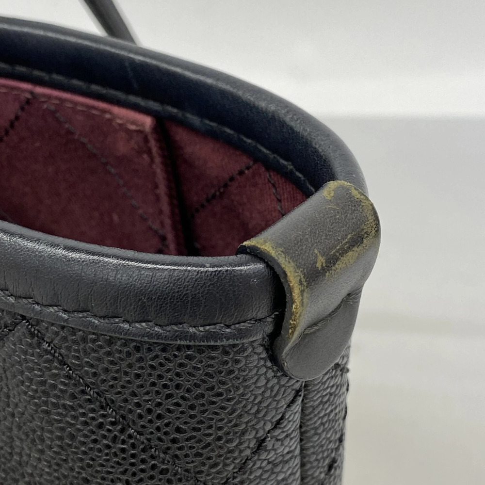 CHANEL Black Caviar Leather Tote Bag - Picture 7 of 10